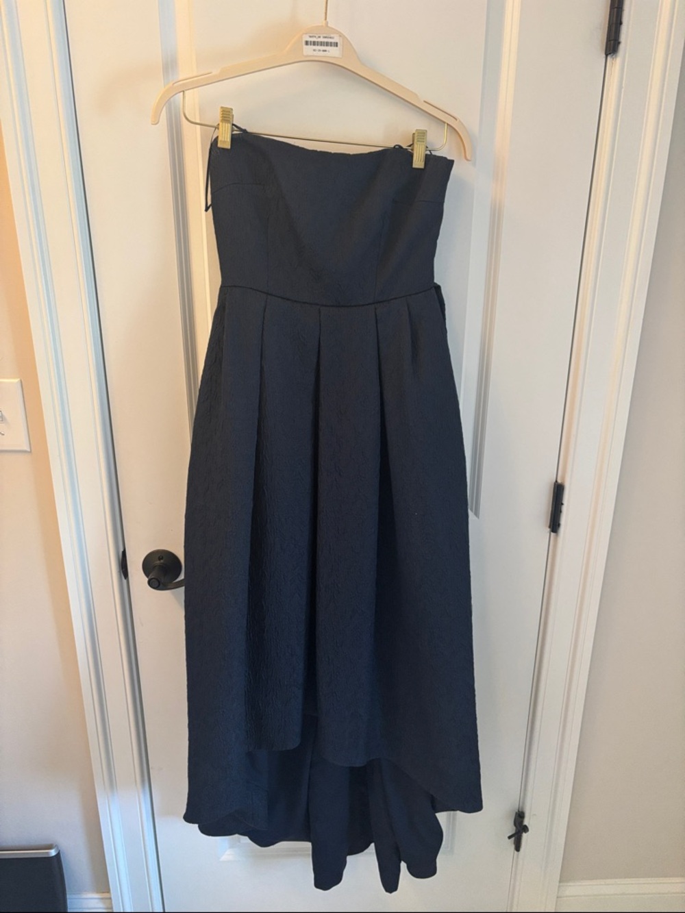 Slate & Willow Strapless Navy High-Low Dress